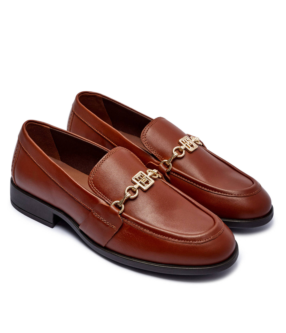 Кожаные лоферы Tommy Hilfiger - коричневый(FW0FW08339)