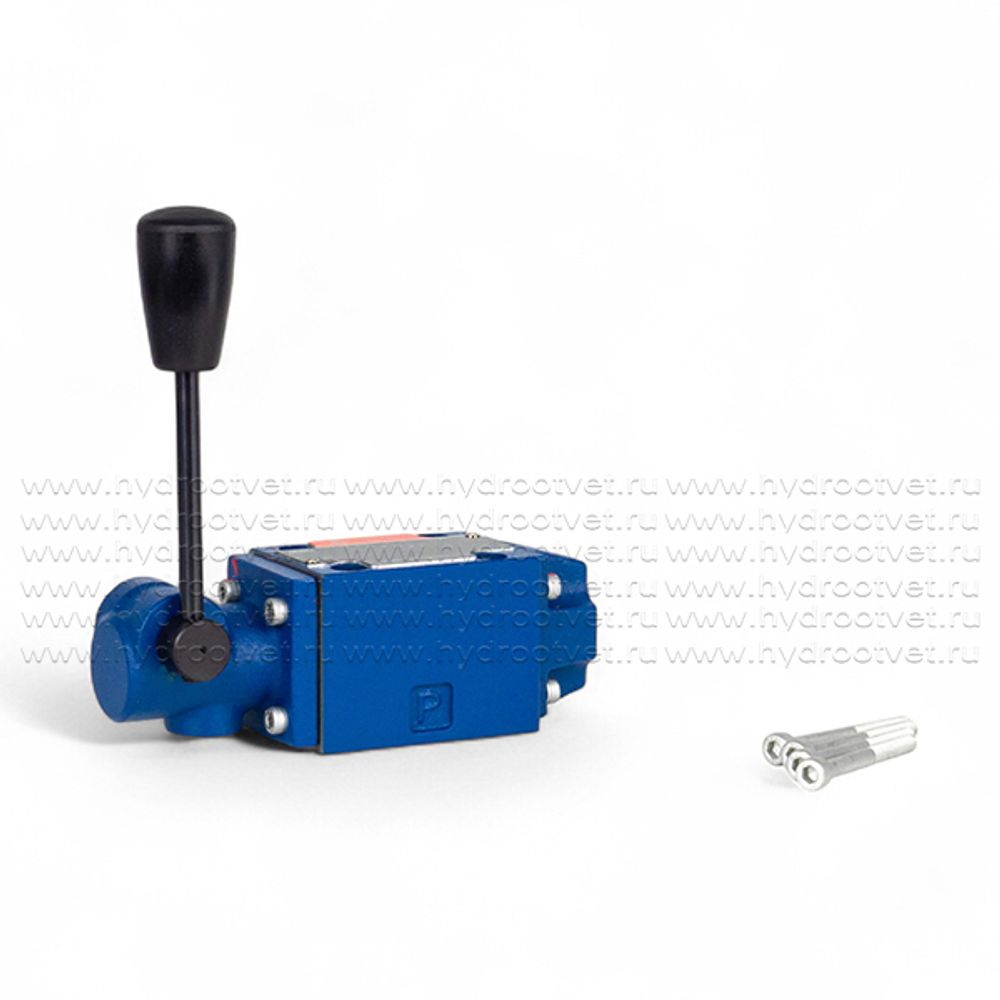 4WMM6J50 - Гидрораспределитель Ду 6 с ручным управлением, схема J (34), возврат - пружинный