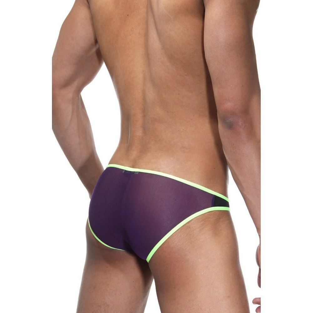 Мужские трусы слипы черно-фиолетовые Cosmos Colors RS10GBP