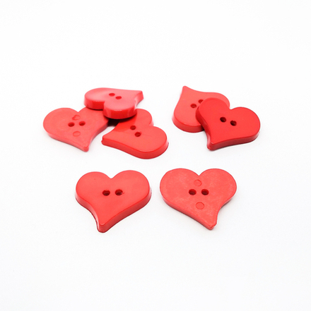 Пуговица №193 "Сердце" красн..