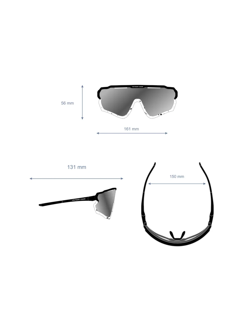 Очки ICON / Черный - белый