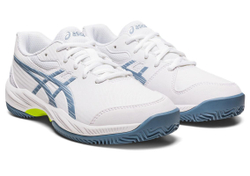 детские Кроссовки теннисные Asics Gel-Game 9 GS Clay/OC - white/steel blue