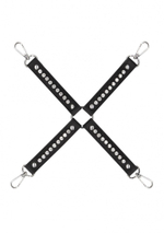Черный крестообразный фиксатор Diamond Studded Hogtie (Цвет: черный)