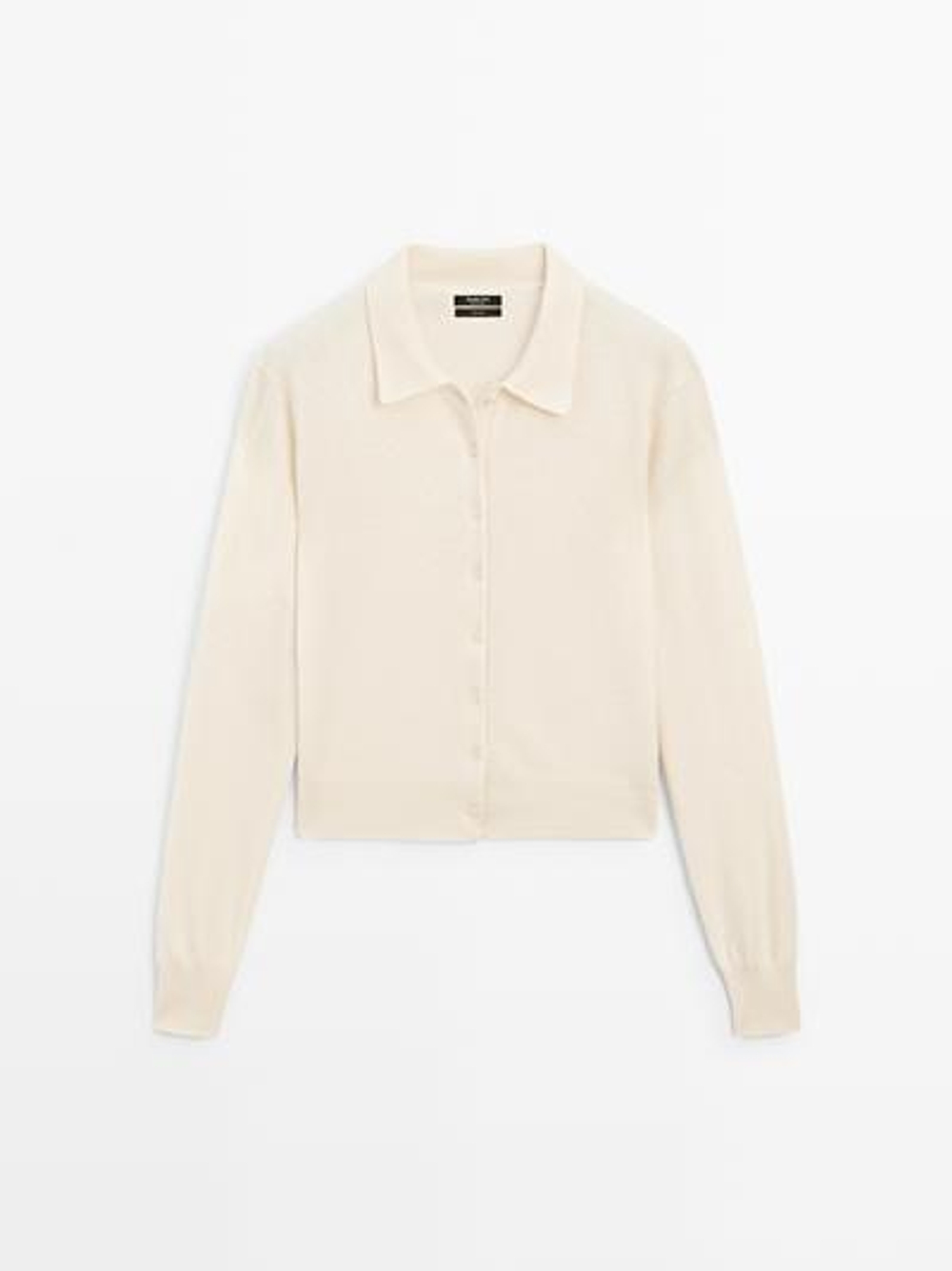 Massimo Dutti Кардиган из 100% шерсти, экрю