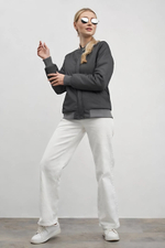 Бомбер женский демисезонный "HN-4" темно-серый