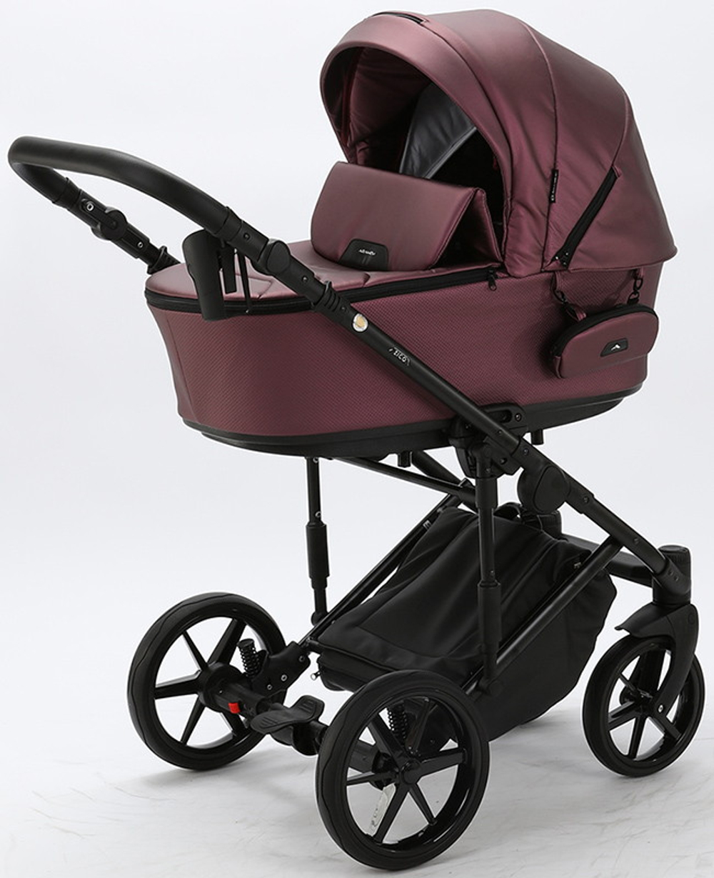 Детская коляска Adamex Zico Deluxe 2 в 1 Z-SM08 Т.СИРЕН.ПЕРЛ КОЖА