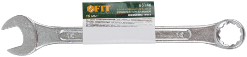 63146 Ключ комбинированный "Хард" хромированное покрытие" 16 мм FIT