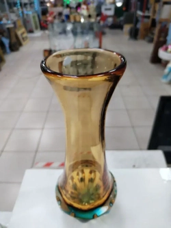 Ваза для цветов. Цветное гутное стекло.СССР.