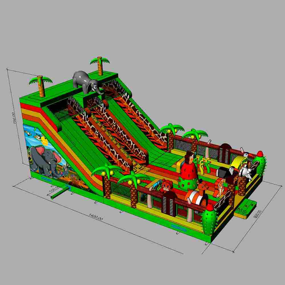 Коммерческий надувной батут «Сафари Ультра», 14*8*7,5