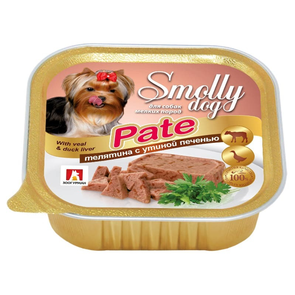 Зоогурман корм консервированный для собак смолли дог паштет