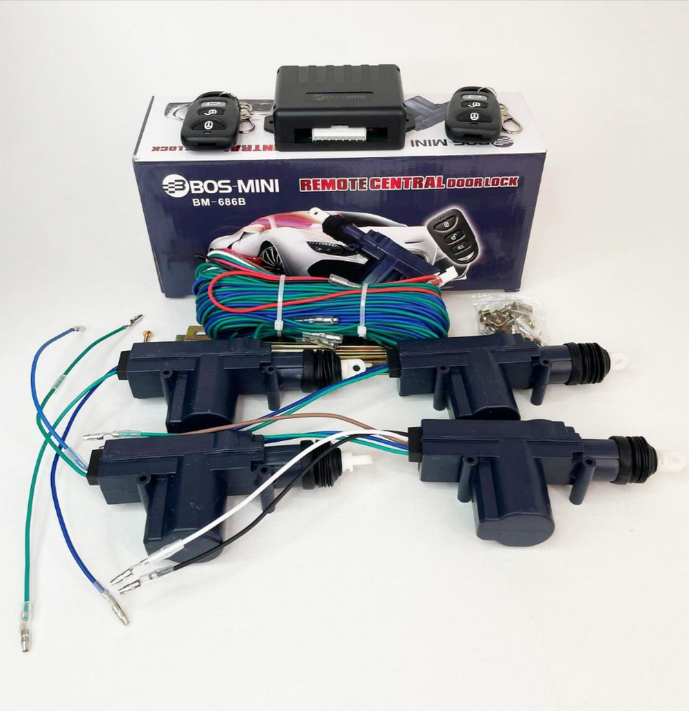 Центральный замок "Набор 4шт+пультДУ" Bos-Mini BM-686B