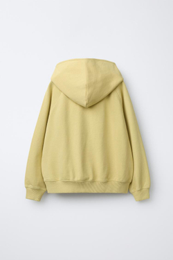 ZARA ТОЛСТОВКА С КАПЮШОНОМ И КАРМАНОМ, ФИСТАШКОВЫЙ