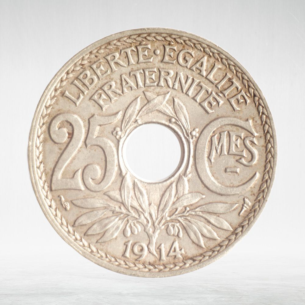 France, 25 Centimes 1914 - Edmond-Émile Lindauer, XF