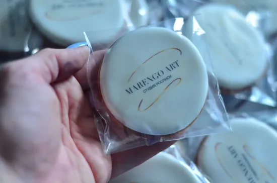 Пряники с логотипом круглые