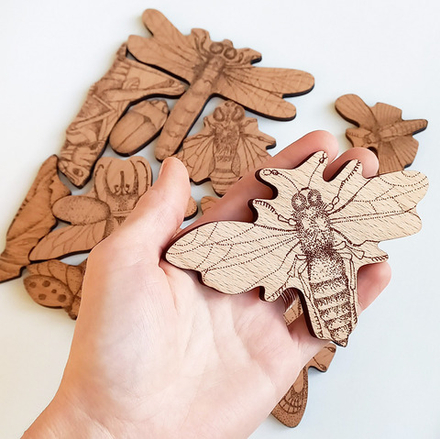 Деревянный пазл Насекомые