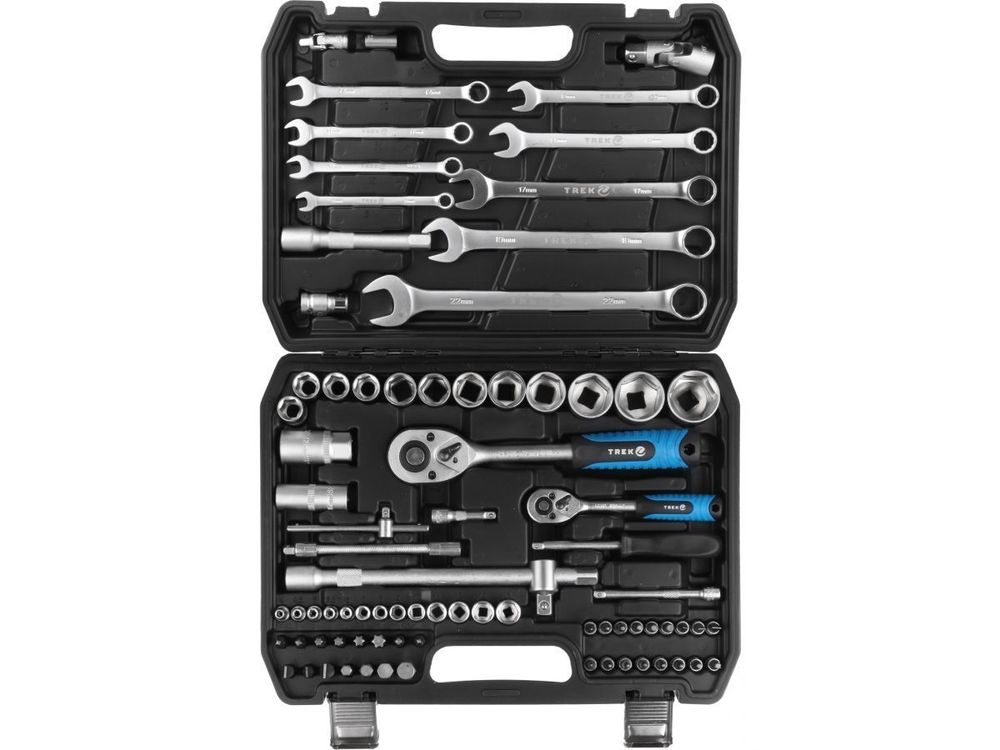 Набор головок и ключей 82 предмета TREK (1/4", 1/2", 6 граней )