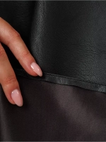 Юбка кожаная миди