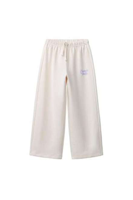 ZARA БРЮКИ WIDE LEG С НАДПИСЬЮ, ЦВЕТ ЛЬДА