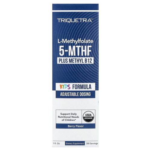 Triquetra Health, Kids, L-метилфолат 5-MTHF и метил B12, ягодный вкус, 30 мл (1 жидк. унция)