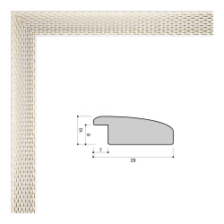 Фоторамка пластиковая 21х30 см, белый, фактура чешуя, арт. 2130.695305