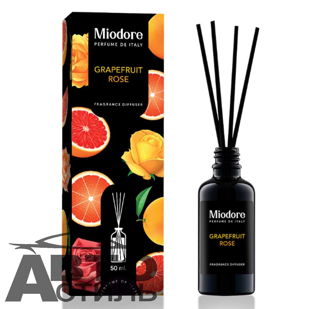 Ароматизатор-диффузор  MIODORE  50мл GRAPEFRUIT-ROSE (ГРЕЙПФРУТ И РОЗА)