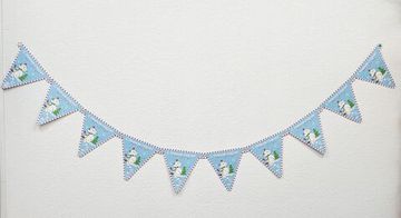 Гирлянда-вымпел со снеговиками  "С Новым годом"