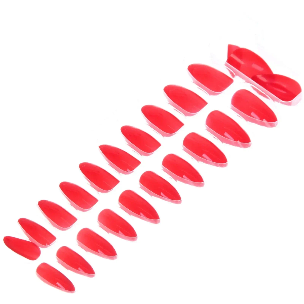 Ногти накладные на клеевых пластинах 24шт «ТЫПРЕКРАСНА!», цвет красная роза, длина 2.3см