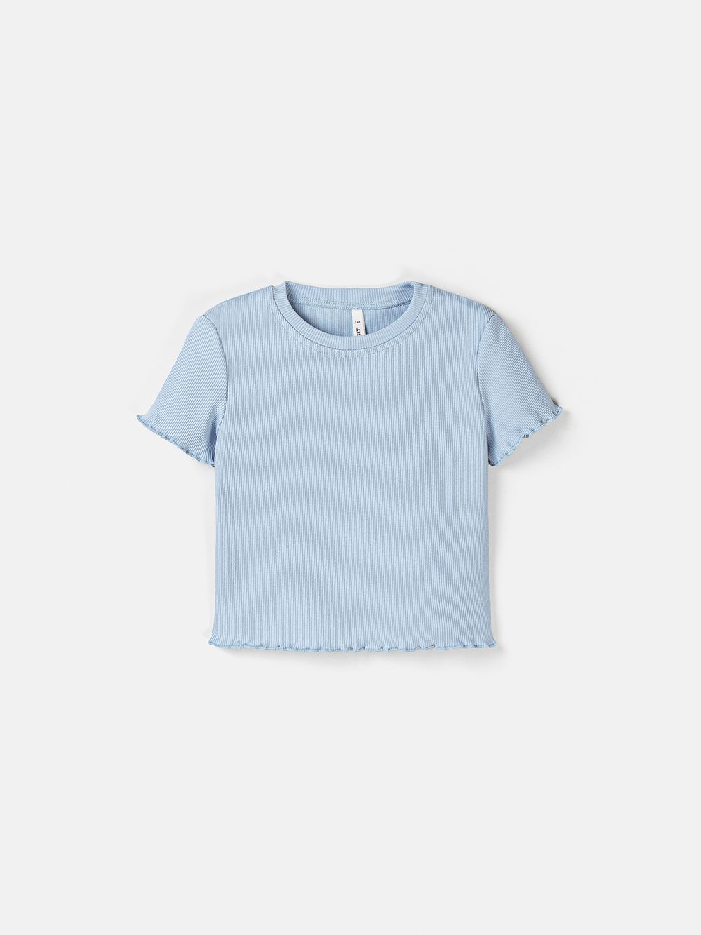 Футболка укороченная "Голубая" 7+