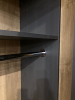 Шкаф угловой Стокгольм серый графит/графит глянец 380