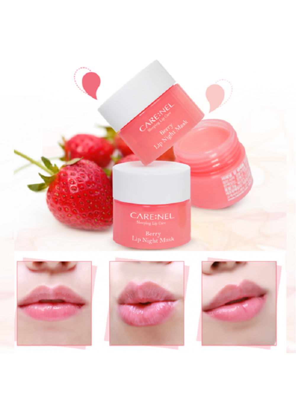 Маска ночная для губ с ароматом ягод Care:Nel Berry lip night mask, 5 г