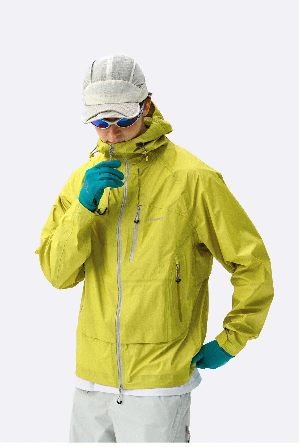 Куртка Nothomme Monterest outdoor C6 water-repellent glossy color-block zipper lightweight hooded jacket