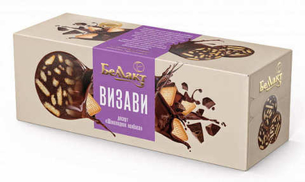 Десерт шоколадная колбаса "Визави" 300г. Беллакт