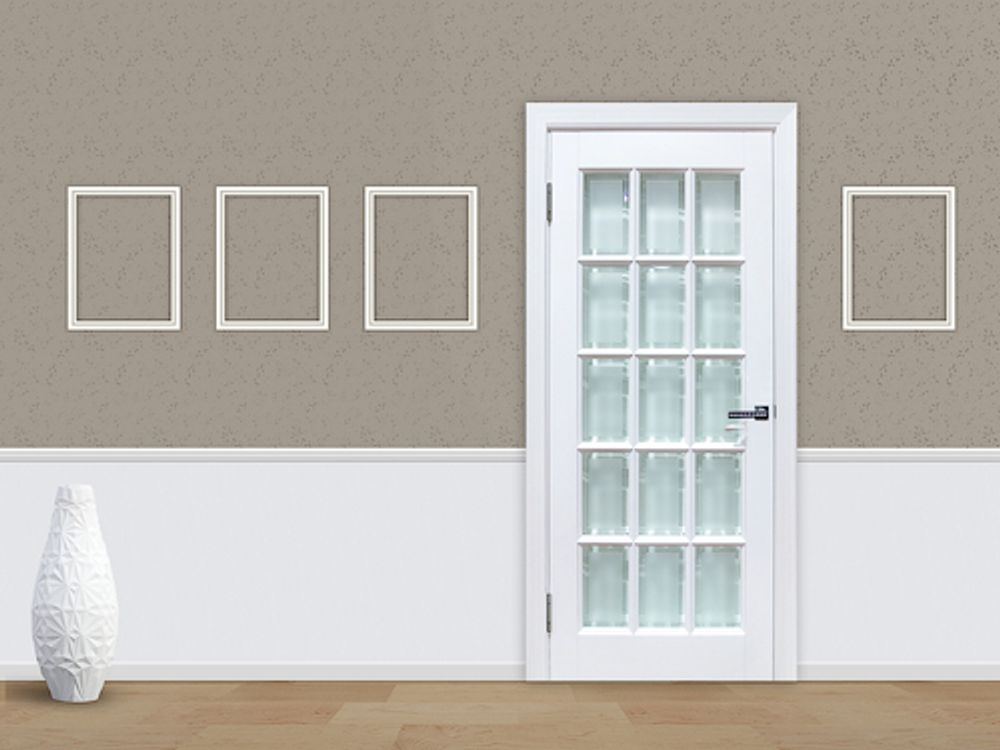 Межкомнатная дверь Прима белый жемчуг со стеклом