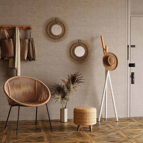 Вешалка напольная 172см Bergenson Bjorn Amundsen белая/бежевая