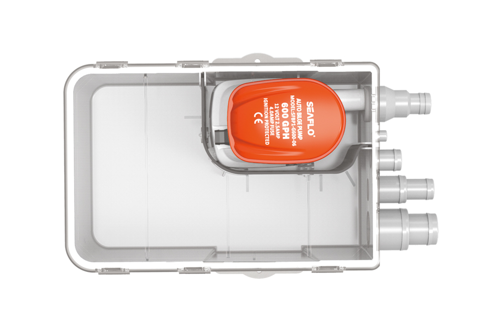 Помпа для душа в боксе SeaFlo 12B 672GPH auto