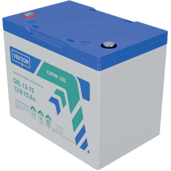Аккумулятор VEKTOR BATTERY GEL 12-75