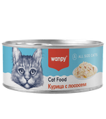 Wanpy Cat Консервы для кошек "Курица с креветками" 95гр. (33005)
