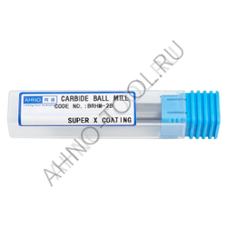 Фреза твердосплавная сферическая 10мм (L=75, l=20, хв=10) Z2 35° по закаленной стали BRHM-2B-R5.0 HR