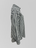 Рубашка WY 9005 в клеточку с длинным рукавом и логотипом на груди