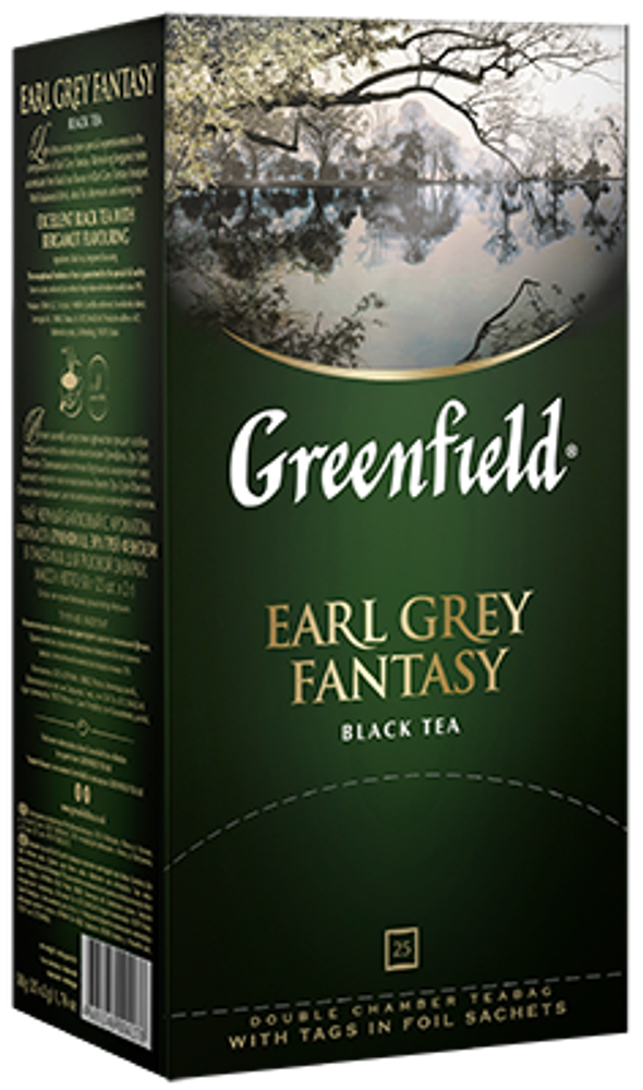 Чай черный Earl Grey Fantasy, Greenfield, 25 пак.