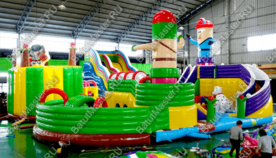 Надувной батут "Детский мегапарк" 18*18*8 м