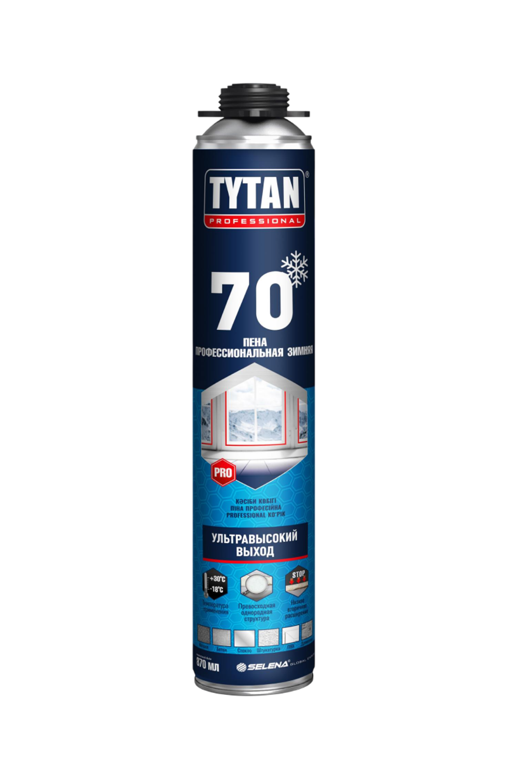 Пена монтажная "TYTAN PROFESSIONAL 70" ПРОФИ 870мл ЗИМНЯЯ