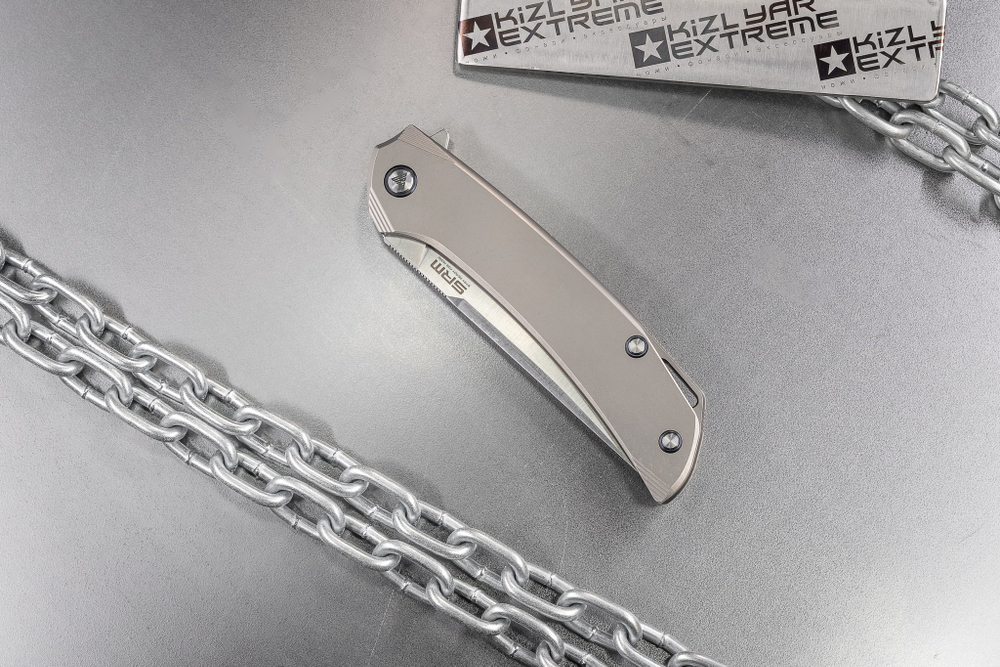 Складной нож SRM Asika сталь 154CM рукоять Titanium (1411-TZ)