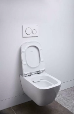 Унитаз подвесной Geberit Smyle Square 500.683.00.2 белый глянцевый, безободковый, с сиденьем микролифт