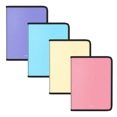 Папка для тетрадей А5 на молнии вокруг ERICH KRAUSE "Matt Pastel" 50357