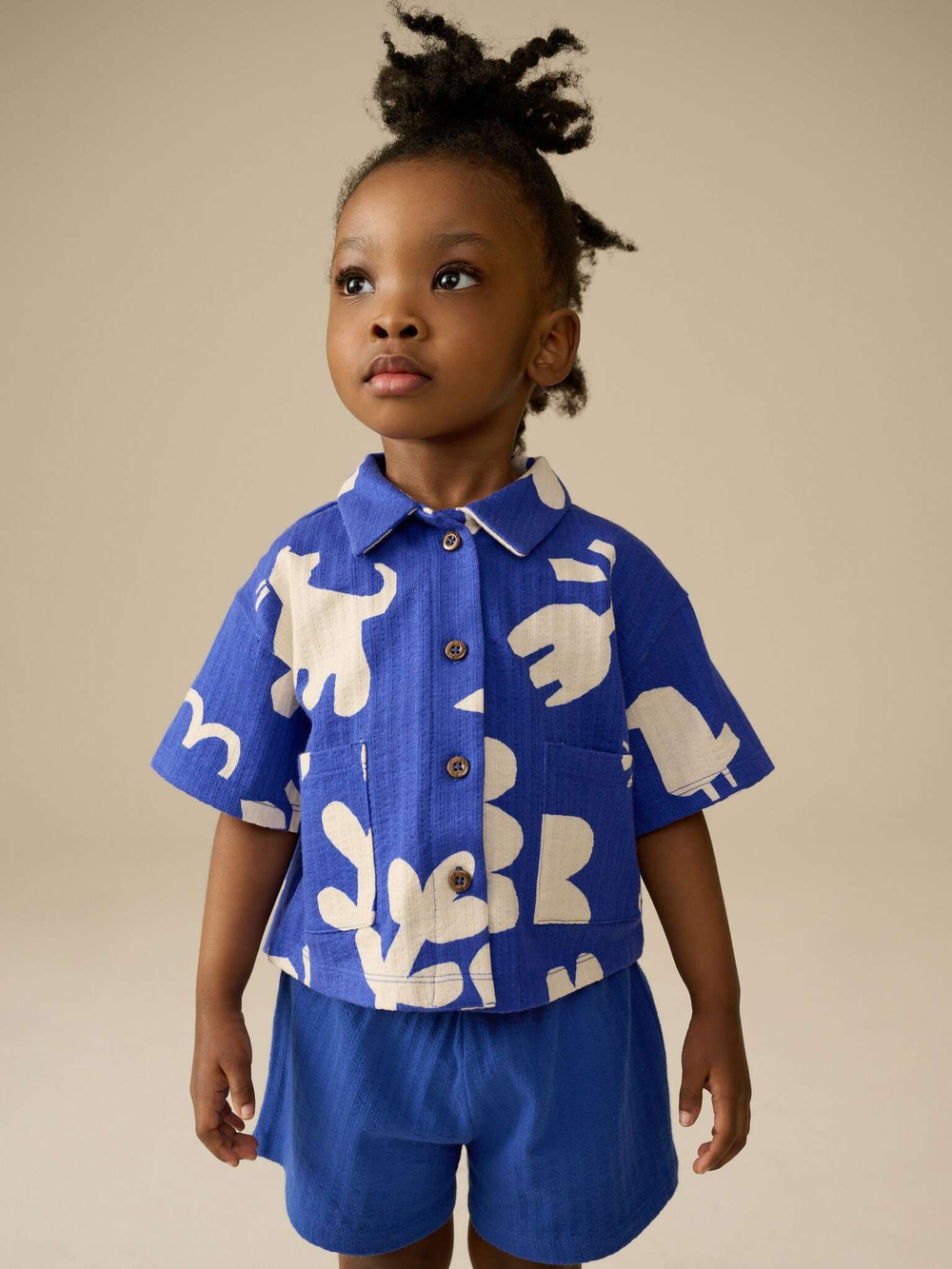 Рубашка и шорты в комплекте для девочки Next E51-382, Синий