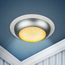 Встраиваемый светильник под лампу GX53 ЭРА KL111 WH/SL белый/серебро матовый | Встраиваемые светильники Для ламп GX53