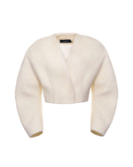 Укороченный жакет из шерсти