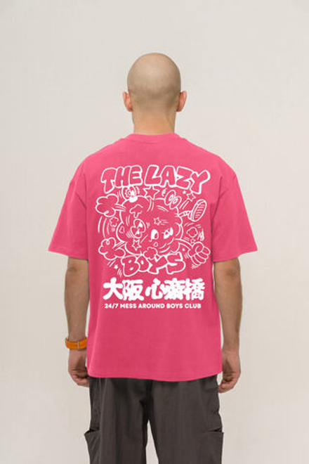 Футболка KUL'TURA "LAZY BOYS" Розовый