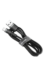 Usb Кабель-зарядка Lightning Baseus Cafule 1м (CALKLF-BG1) чёрно-серебристый